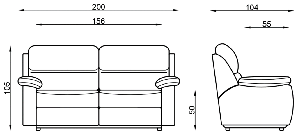 Boston New — dimensions drawing